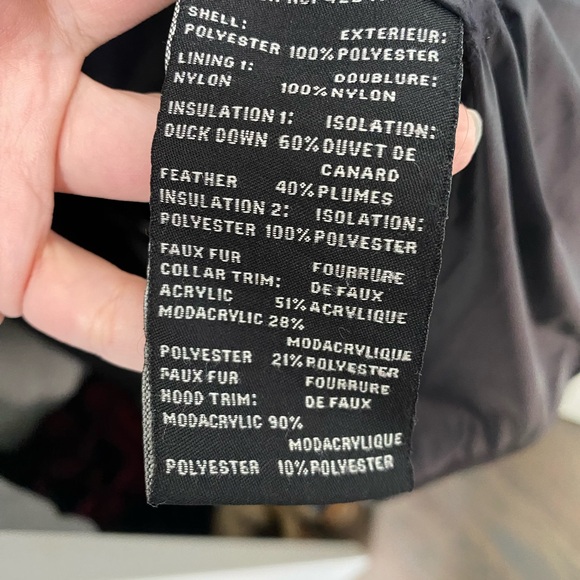 Aqua Brand Down Coat with Removable Hoodie, Size M - Picture 3 of 3